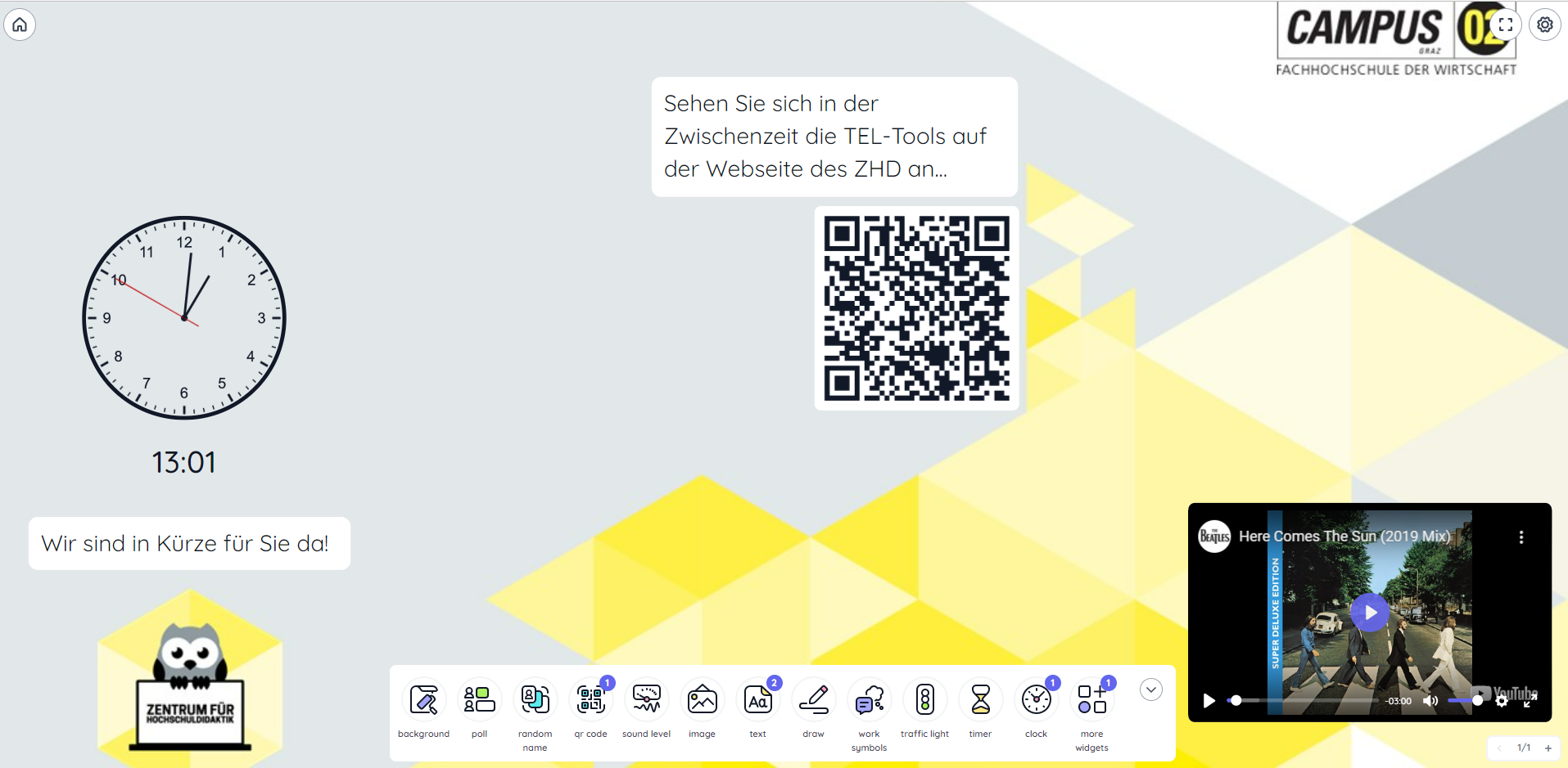 Classroom Screen Zentrum für Hochschuldidaktik