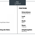 Steckbrief Berufspraktikum