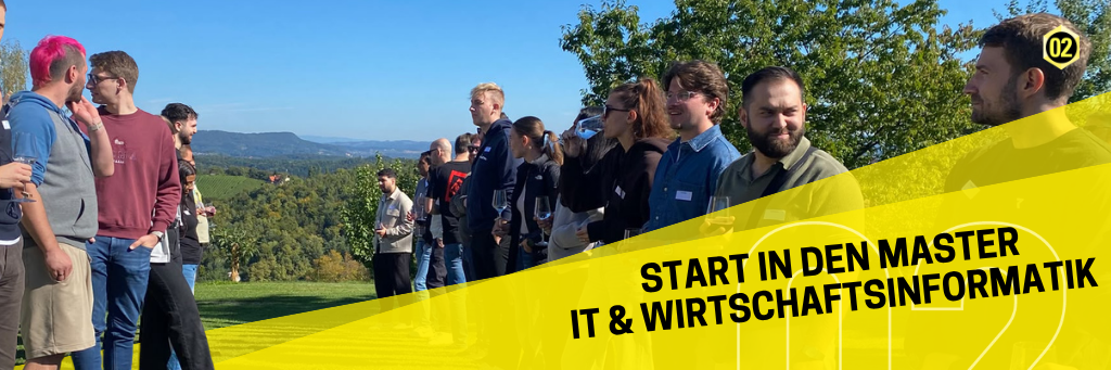 Studierende stehen im Freien und reden miteinander
