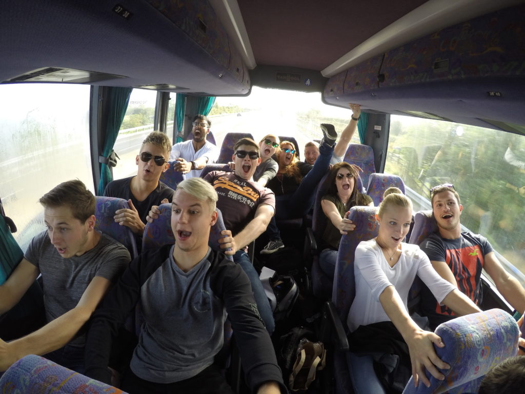 Gute Stimmung im Bus