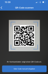 Screenshot "QR-Code scannen"