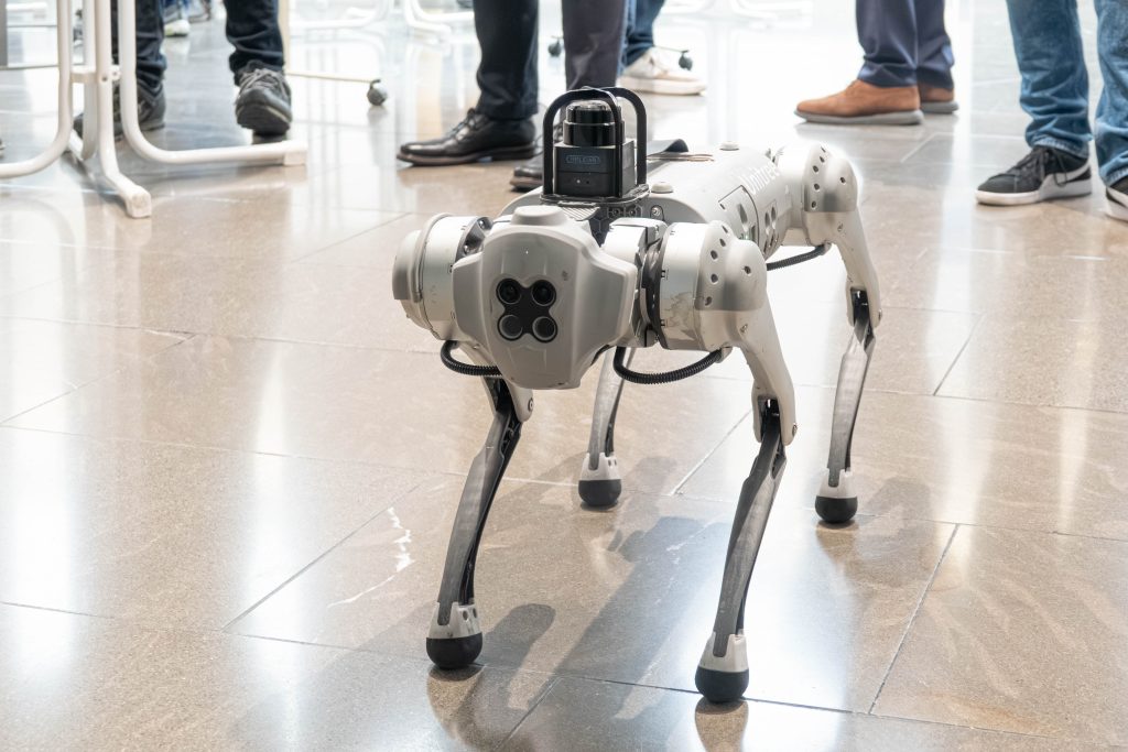 stehender Roboterhund