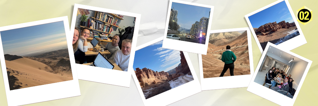 Fotocollage mit Bilder von Kasachstan